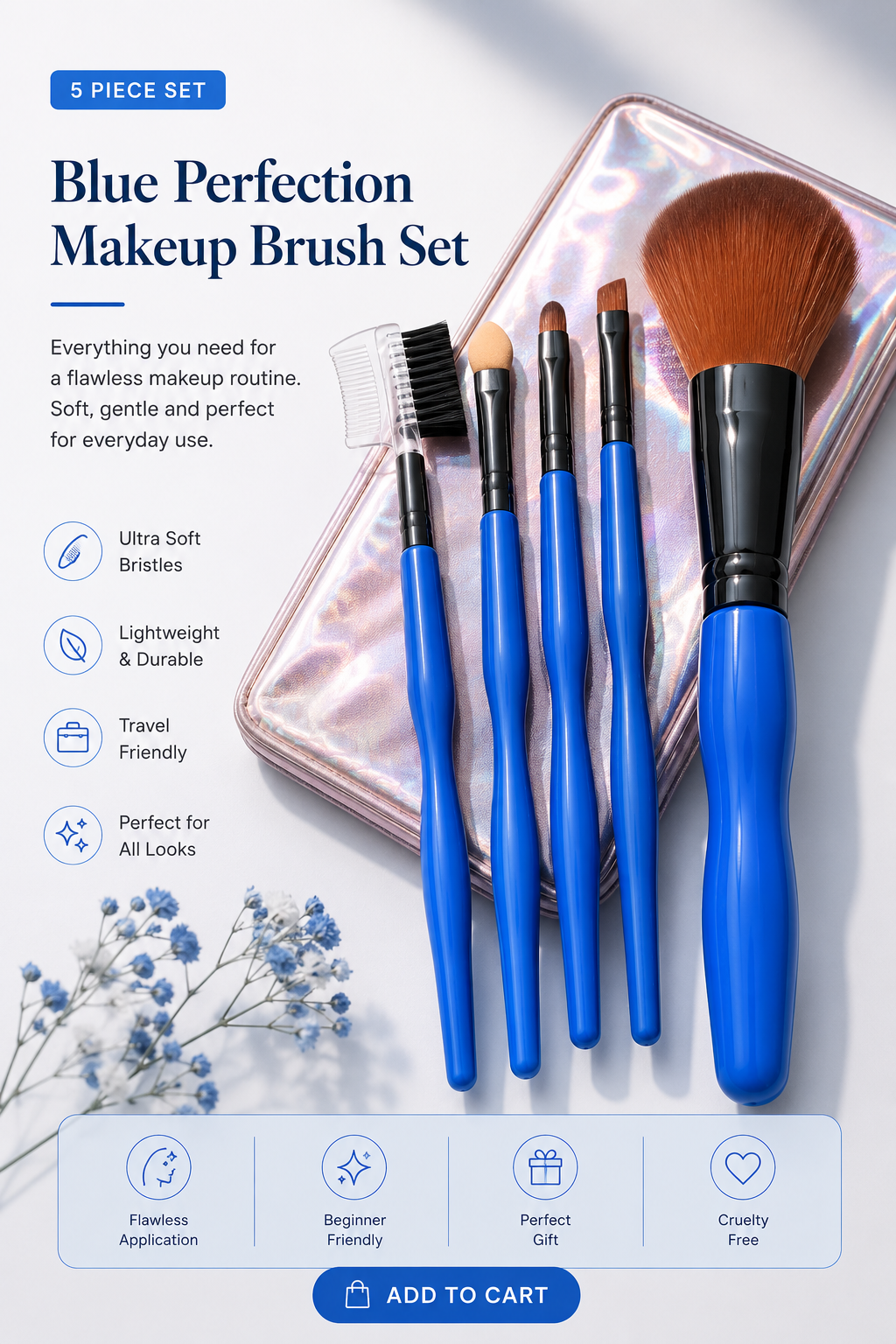 Makeup Brush 5 piece set