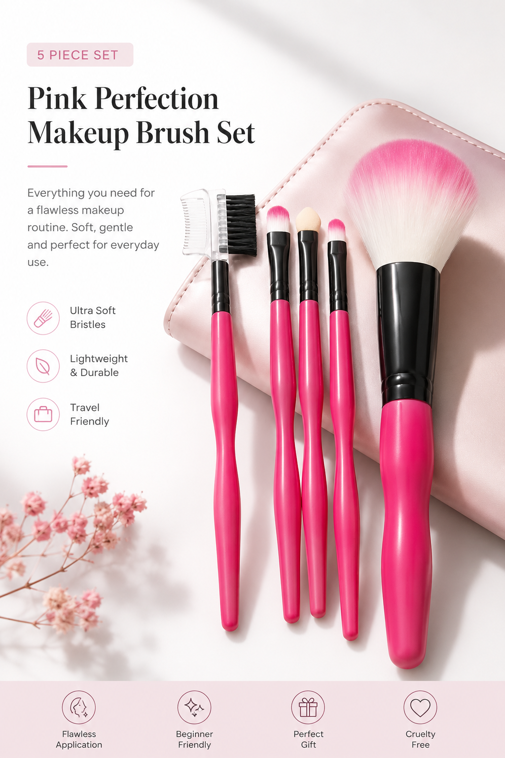 Makeup Brush 5 piece set