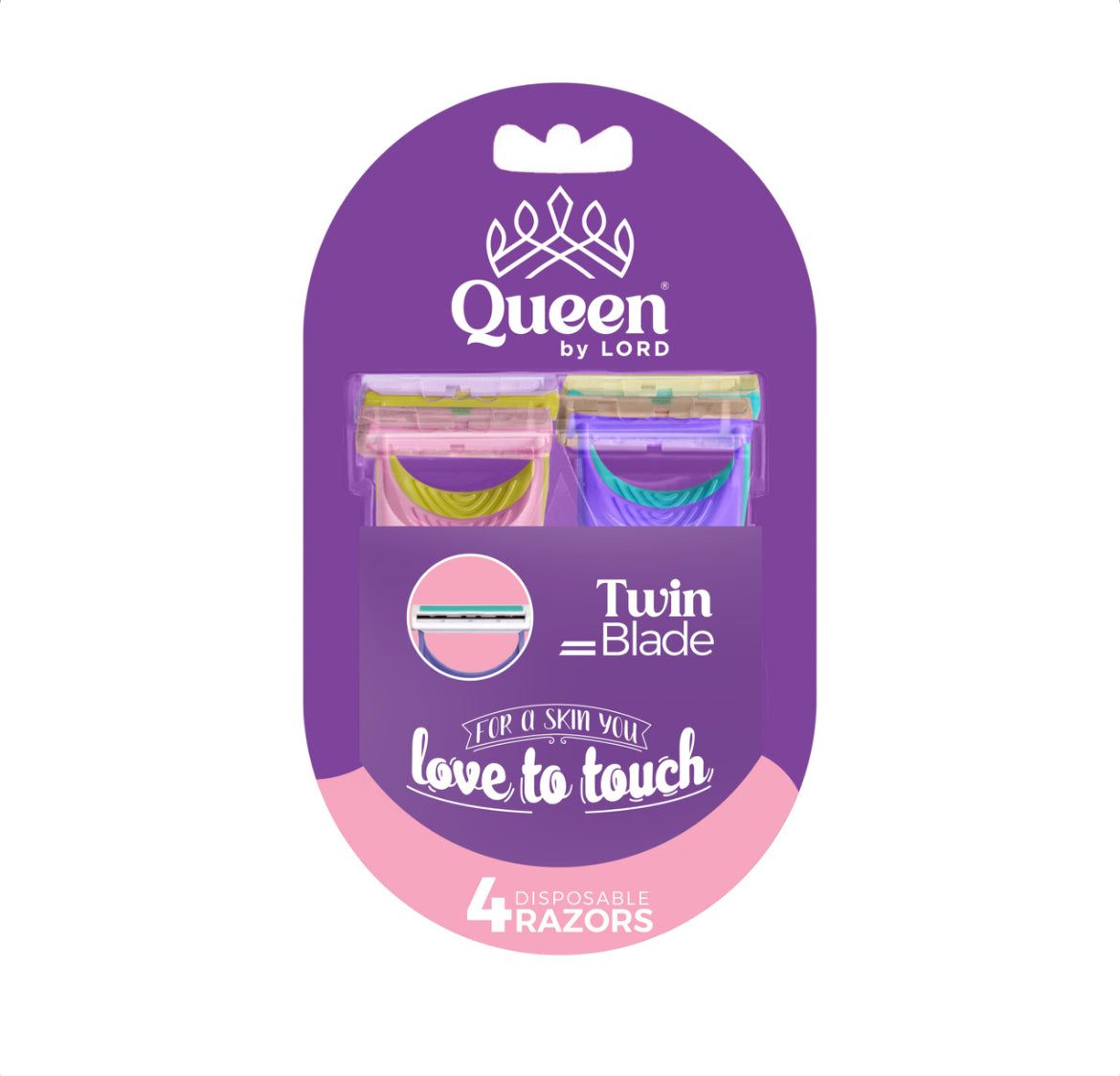 Queen For Women 4 Disposable Color Razors