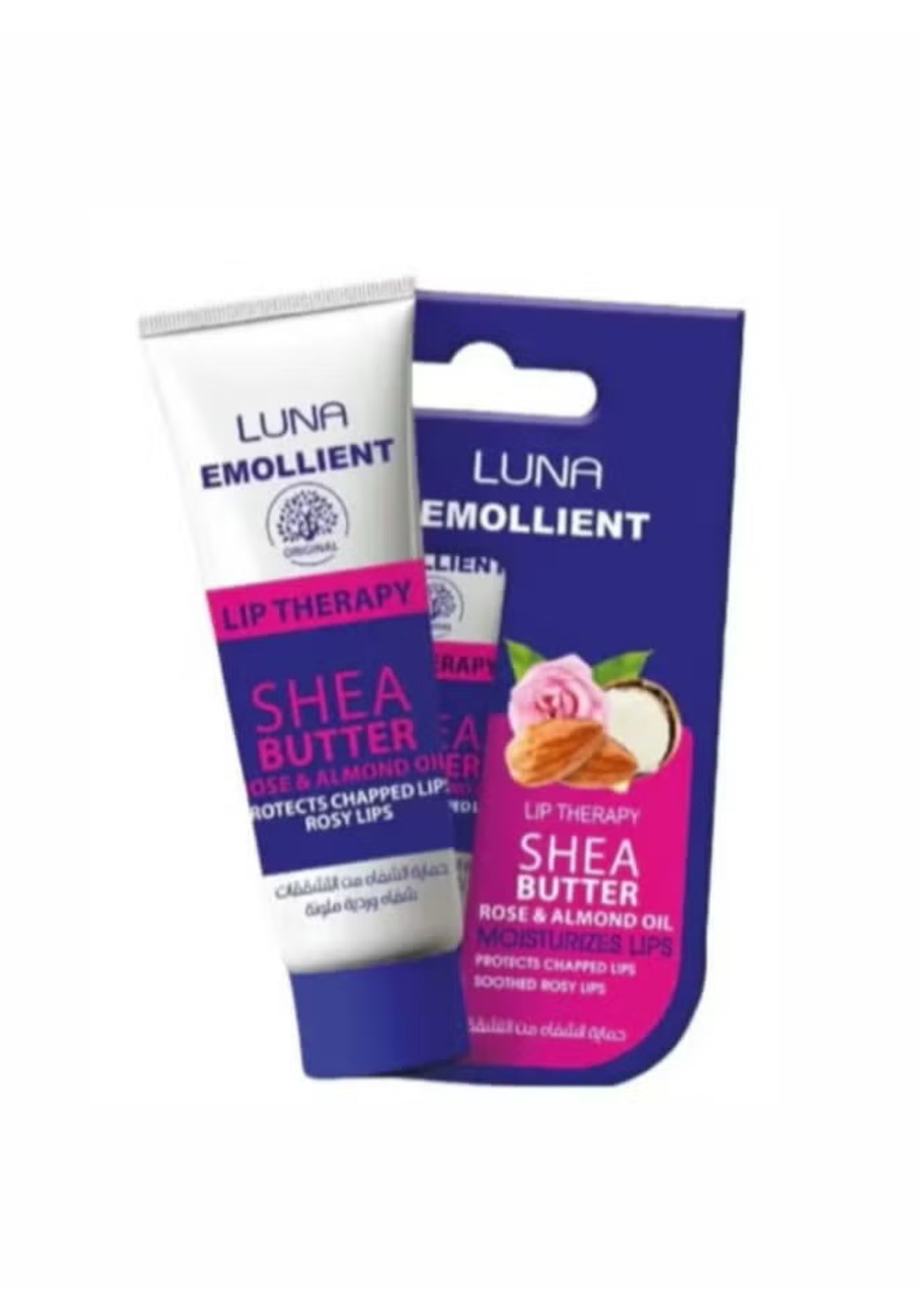 Emollient Shea Butter Lip Therapy Rose & Almond Oil