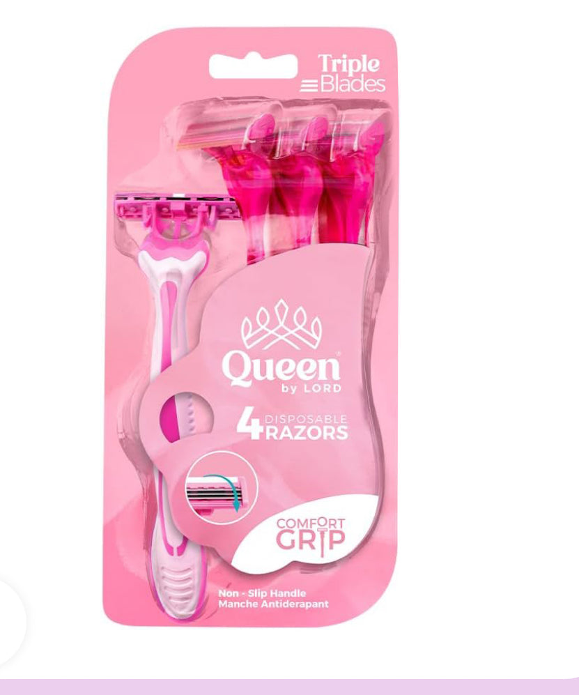 Queen By Lord Triple Blade Shaving Razor Set Of 4