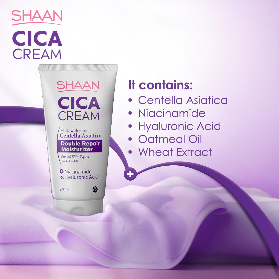 Shaan CICA Cream 60ml For damaged & irritated skin