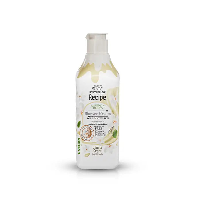 Eva Recipe Shower Cream For Sensitive Skin Vanilla Scent 370 Ml