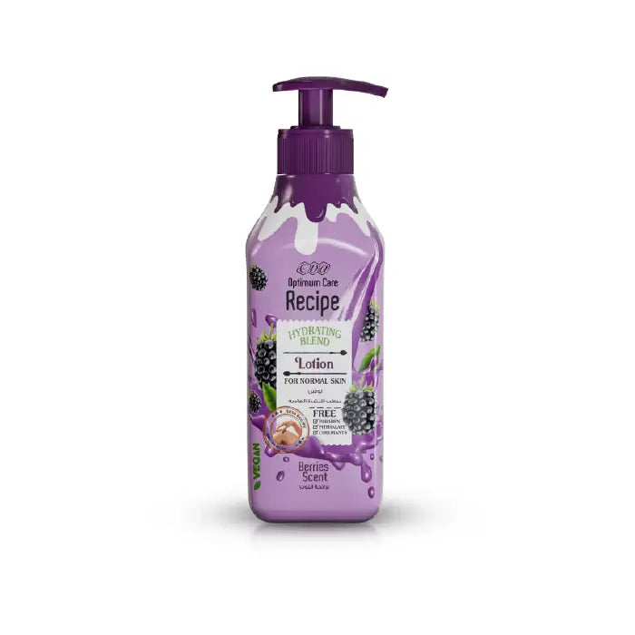 Eva Recipe Hydrating Blend Lotion For Normal Skin Berries Scent 370 Ml