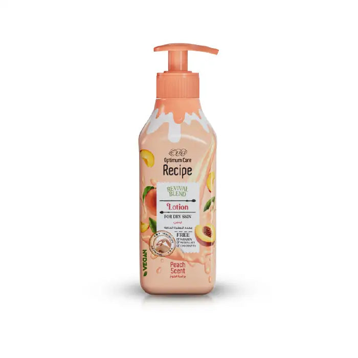 Eva Recipe Lotion For Dry Skin Peach Scent 370 Ml