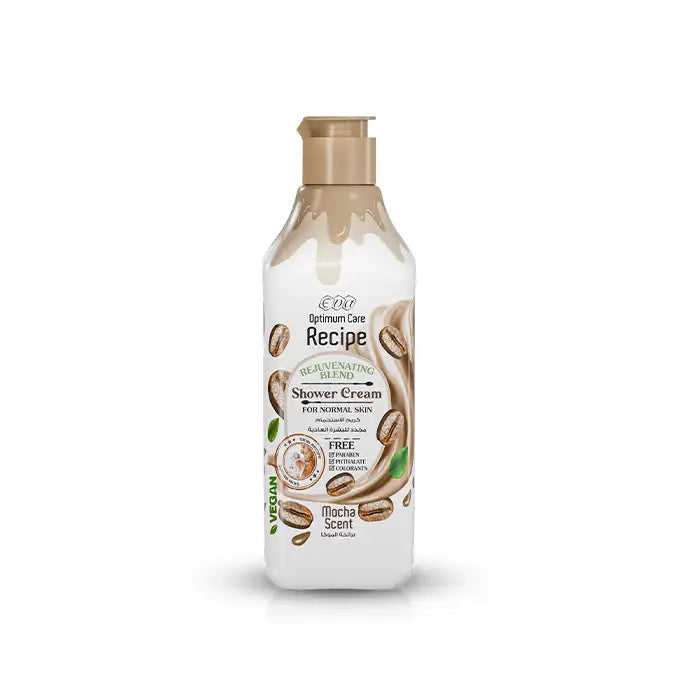 Eva Recipe Rejuvenating Blend Shower Cream For Normal Skin Mocha Scent 370 Ml