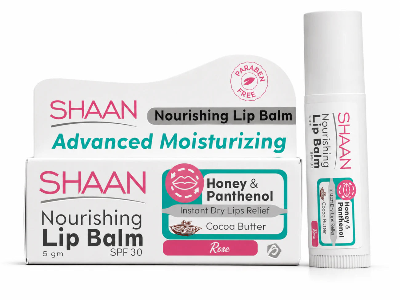SHAAN NOURISHING LIP BALM ROSE 5GM