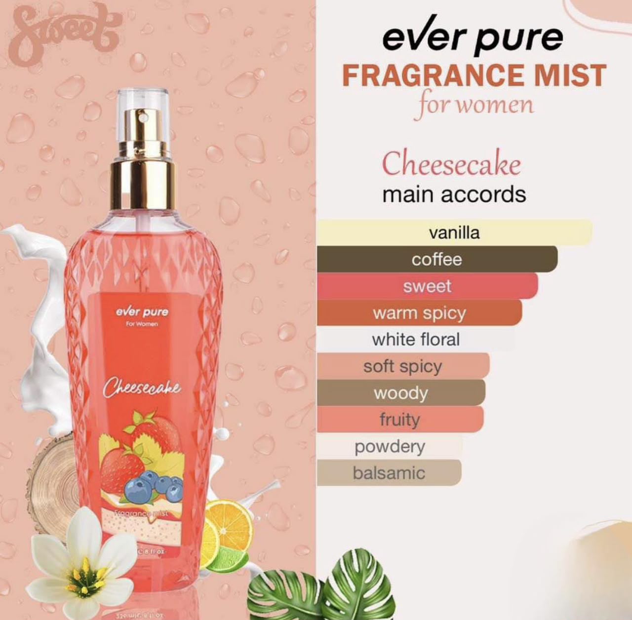 Ever pure body splash 236ml